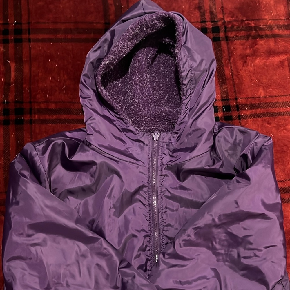 Purple reversible coat in size XX